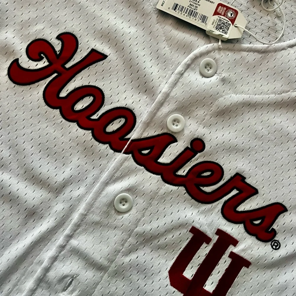 Indiana Hoosiers Hype and Vice Women’s Small Baseball Jersey – White – NWT - Picture 3 of 6